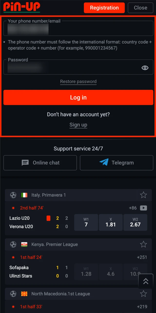 Log In